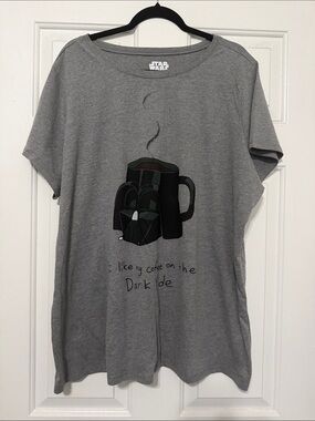 Torrid Star Wars Gray Darth Vader Coffee Mug Graphic Tee